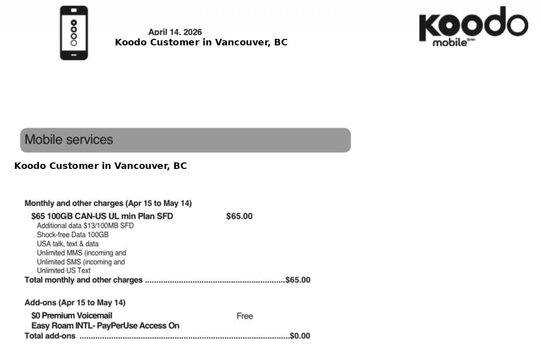 A Koodo Customer Was Paying $65/Mo for Data He Never Used. Millions of Canadians Are in the Same Situation.